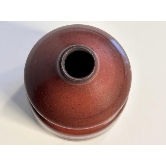 This sculptural studio ceramic art vase was created during the 1960s by the renown German ceramist Jürgen Riecke...