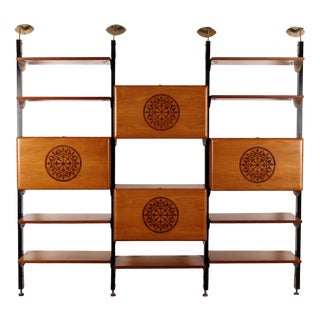 Vintage Three-Bay Bookcase, 1960s For Sale