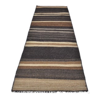 1960s Decorative Anatolian Kurdish Stripe Kilim Rug For Sale