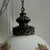 Victorian or Art nouveau style milk glass pendant lighting. Circa 1970s. Brass plating. Very long cord, approximately...