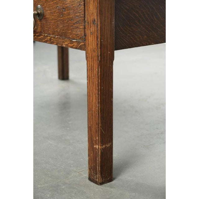 Antique English Oak Coffee Table with Drawers, 20th Century For Sale - Image 13 of 15