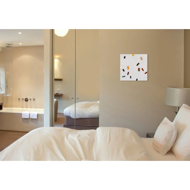 Tan ''Hidden Arrangements #1'' Contemporary Minimalist Mixed-Media Painting by Len Klikunas For Sale - Image 8 of 9