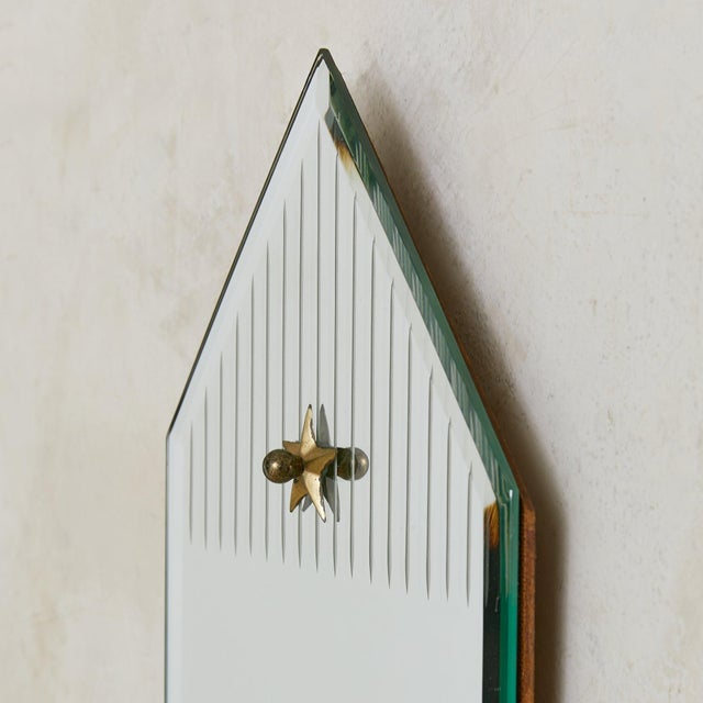 Italian Star Motif Wall Mirror with Beveled Edge, 1960s - 3 Available For Sale - Image 4 of 7