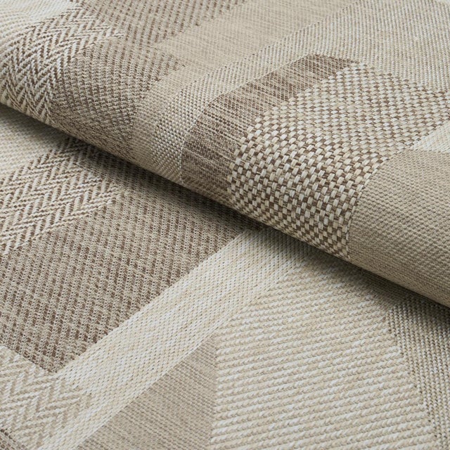 2020s Sample - Schumacher The City'S Silent Lines Indoor/Out Fabric In Stone For Sale - Image 5 of 6