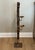 Vintage Indian Carved Wood Architectural Fragment on Iron Candle Stand For Sale - Image 10 of 12