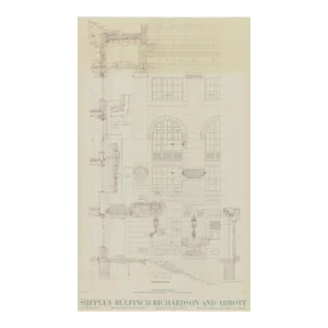 Unknown 'Administration Building, The American College for Girls' Modernism Yellow,Gray Offset Lithograph