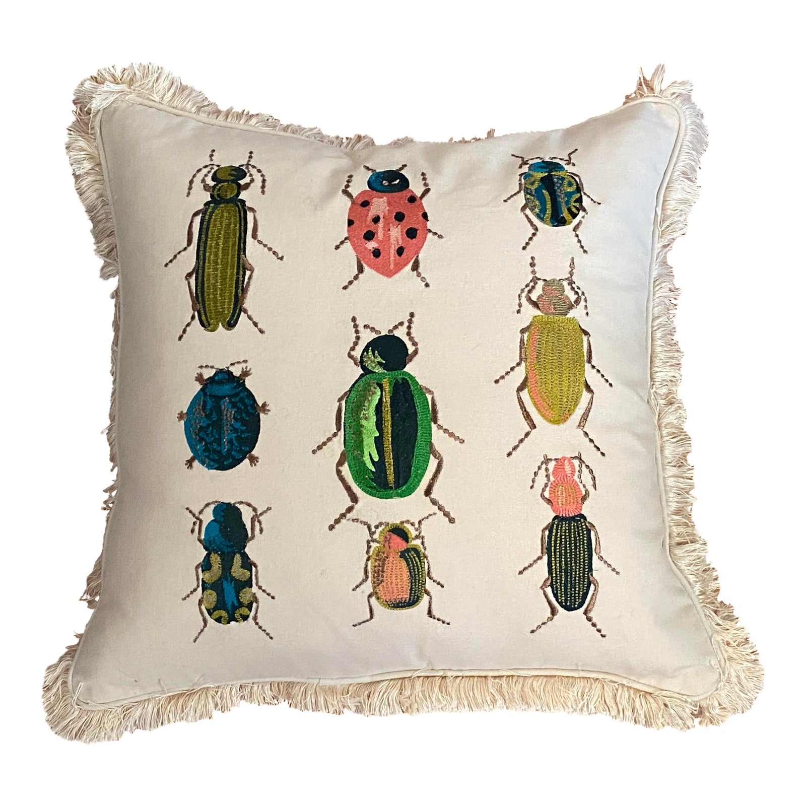 Colorful Insects Down Filled Throw Pillow Chairish