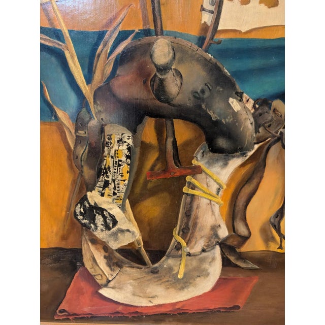 Rustic Southwestern Found Object Composition Still Life Painting For Sale - Image 3 of 6