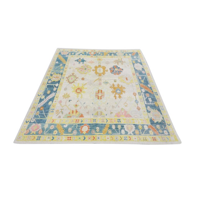 Modern Turkish Oushak Rug 8'6" x 10'10" For Sale - Image 9 of 10