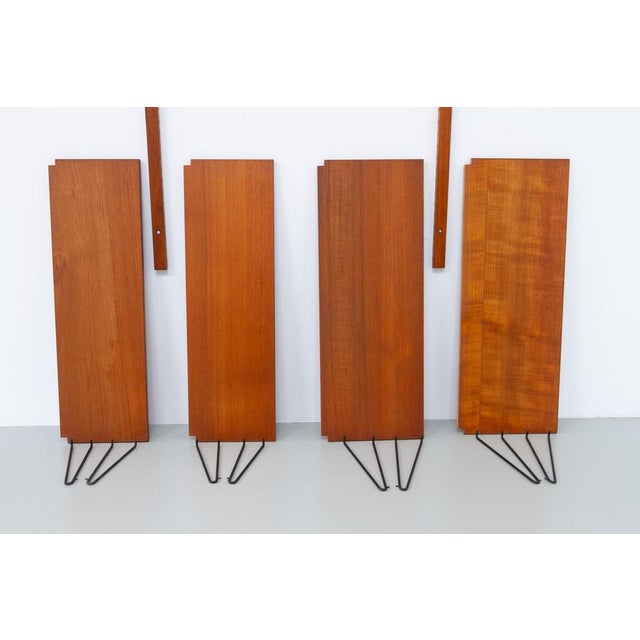 Vintage Danish Wall-Mounted Teak Shelving System, 1960s For Sale - Image 17 of 18
