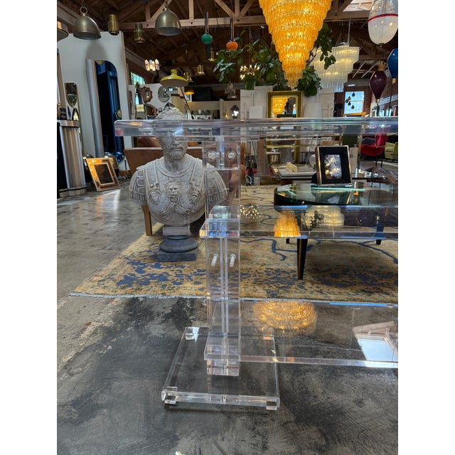 Vintage Italian Acrylic Console Table, 1970s For Sale - Image 12 of 12