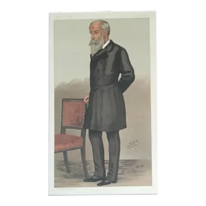 Antique Matted Vanity Fair Caricature by Spy "Bullion", 1890