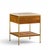 Paul McCobb for Calvin Irwin Group Model 8714 Mid Century Bleached Mahogany, Cane, Brass and Travertine Nightstand - Pair For Sale In Chicago - Image 6 of 13