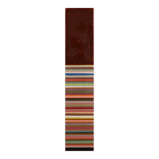 Tall Sunspot 68 - Original Neutral Multicolor Minimalist Acrylic and Resin Abstract on Wood Panel For Sale