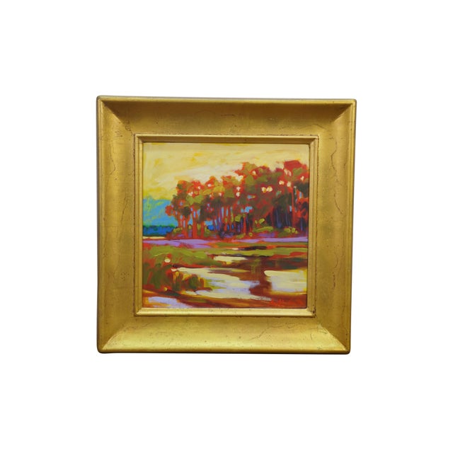 Betty Anglin Smith 2000 Pines Landscape Oil Painting on Canvas 18" For Sale