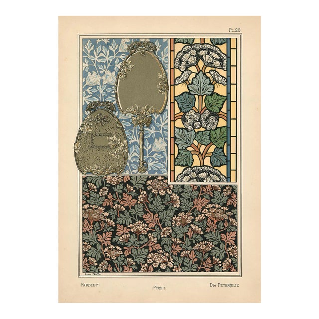 "Persil, Pl. 23" Art Nouveau Pochoir by Anna Martin For Sale