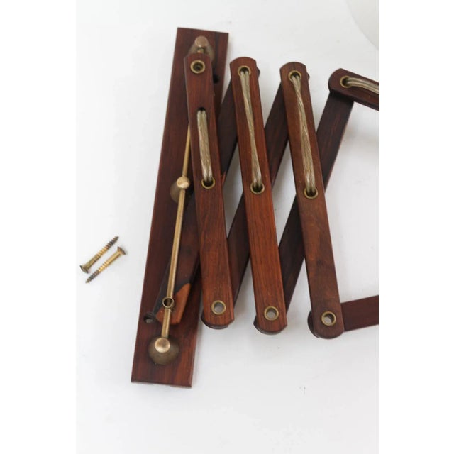 Mid-Century Danish Rosewood Scissor Wall Lamp, 1960s For Sale - Image 17 of 18