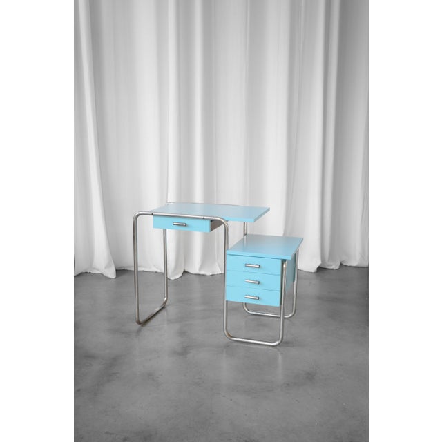 Wood Mid-Century Modern Desk by Kovona, Czech Republic, 1950s For Sale - Image 7 of 7