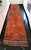 Hollywood Regency 1970s Vintage Hand Knotted Turkish Rug Orange Gray Kitchen Runner 2x11 Rare Mythological Ancient Aliens Motif Rug For Sale - Image 3 of 12