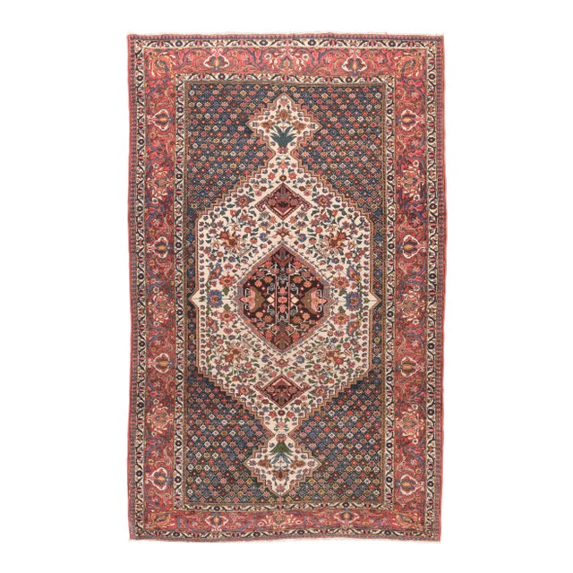 1910s Hand Knotted Persian Bakhtiyari Wool For Sale