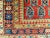 Vintage colorful and rich in tone Turkish prayer rug. Paisly pattern on energetic and vibrant red field within blue...