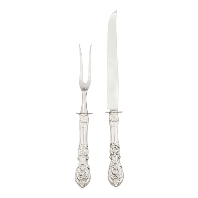 1990s Sterling Silver Carving Set - A Pair For Sale