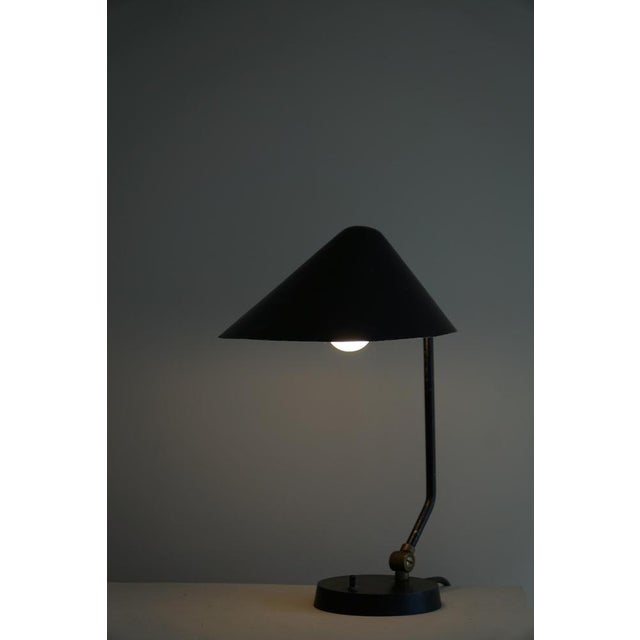 Danish Modern Adjustable Table Lamp in Metal attributed to Louis Poulsen, 1950s For Sale - Image 10 of 14