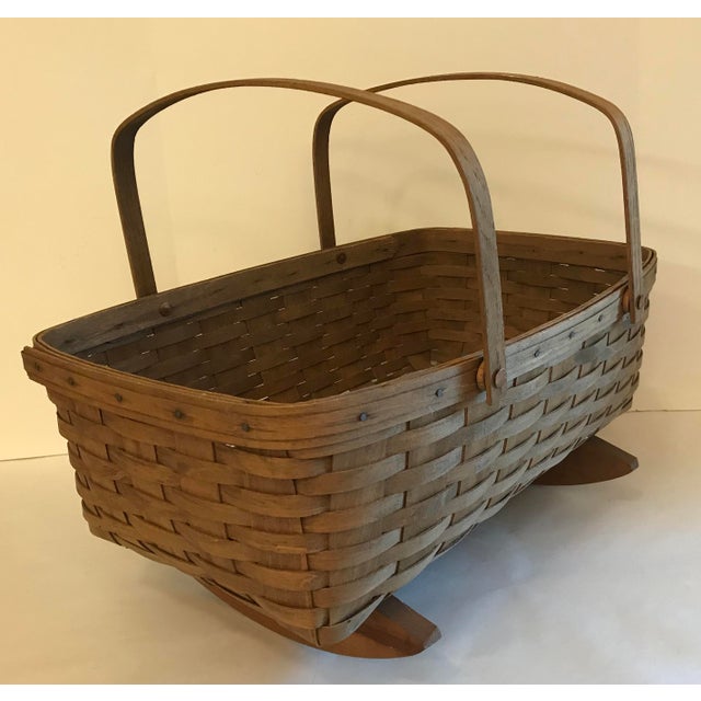 Vintage Longaberger Cradle Basket Chairish