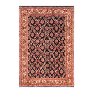 Shabby Chic 1990's Pak-Persian Blue/Ivory Wool Rug - 6'0'' X 9'1'' For Sale