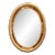 Mid-20th Century French Oval Giltwood Mirror With Floral Motifs For Sale