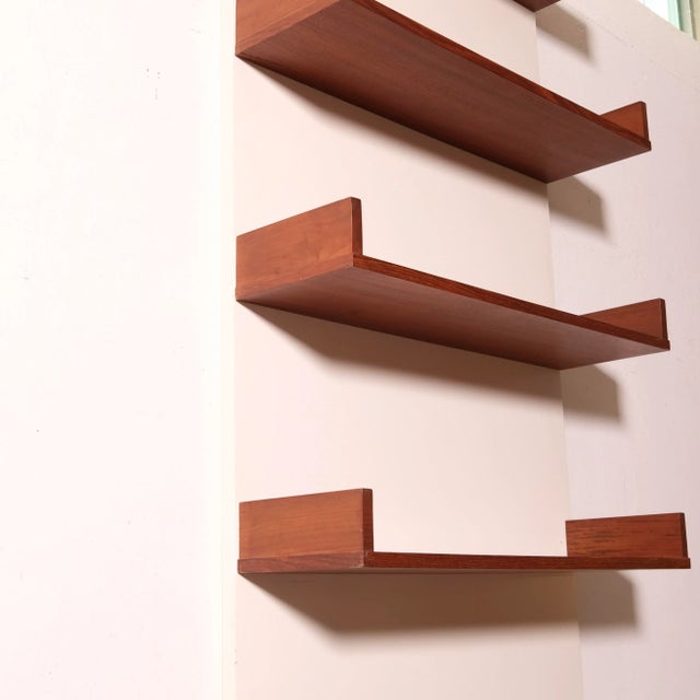 Handcrafted Wooden Shelves, Italy, 1960s, Set of 6 For Sale - Image 12 of 18