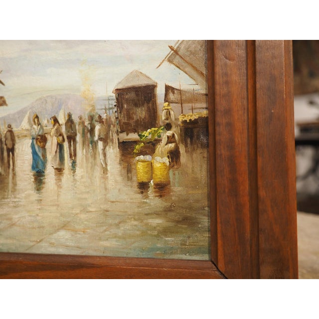 More information coming soon… An outdoor market, nestled at the base of the Italian Alps, is the subject of this small oil...