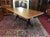 Vintage Banded Mahogany Table, Trestle Style Base Dining Table For Sale - Image 6 of 16