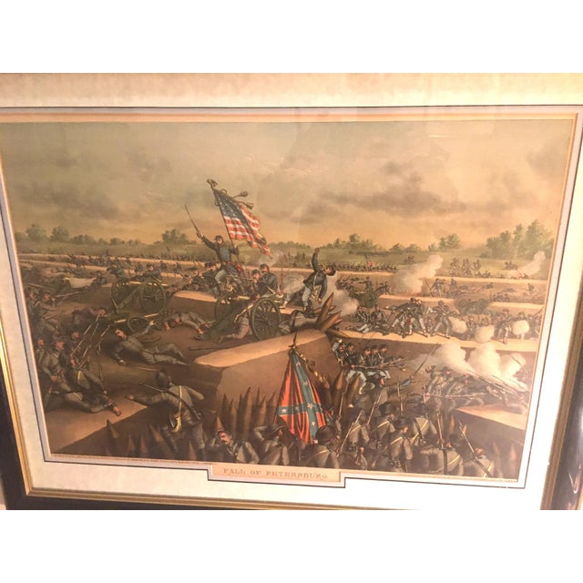 This handsome pair of colorful lithographed Civil War prints feature the Battle of Wilson's Creek 1861 and the Fall of...