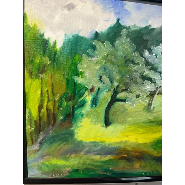 Landscape With Trees Acrylic Painting on Canvas From a Woodstock Studio For Sale In New York - Image 6 of 8