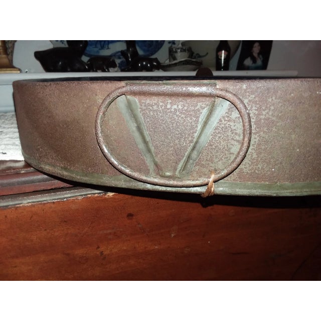 Metal Large Staffordshire Platter With Hand Forge Warming Pan For Sale - Image 7 of 11