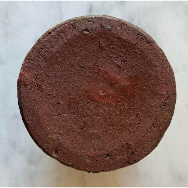 Ceramic Vintage Studio Pottery Vase With Textured Glaze Finish For Sale - Image 7 of 7