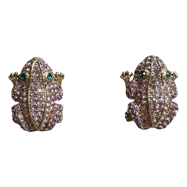 Vintage Boho PJM Frog Earrings For Sale