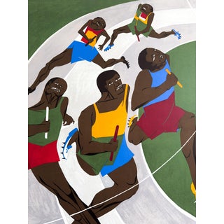 Munich Olympic Games Poster by Jacob Lawrence, 1972 For Sale