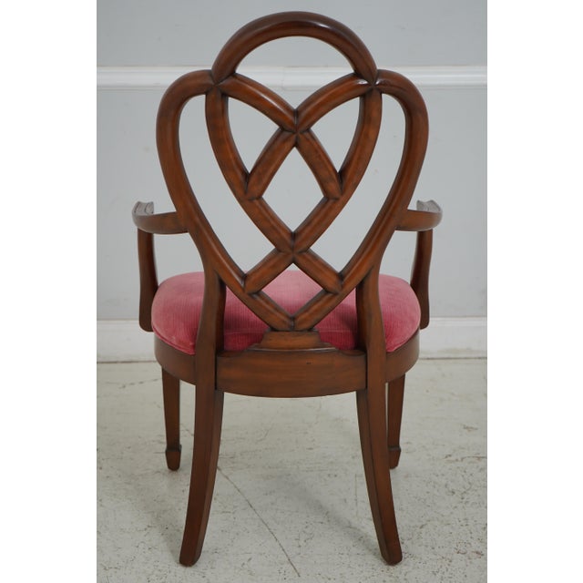 Ethan Allen Ethan Allen Sweetheart Shape Shield Back Armchair For Sale - Image 4 of 12