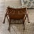Wood Antique English Thebes Stool With Custom Pierre Fret Le Manach Down Filled Cushion For Sale - Image 7 of 7