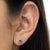 Haus of Brilliance .925 Sterling Silver 0.15 Cttw Round Brilliant-Cut Blue Diamond Classic 4-Prong Stud Earrings (Fancy Color-Enhanced, I2-I3 Clarity) For Sale - Image 4 of 5