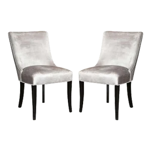 Mid-Century Slipper Side Chairs Walnut - Set of 2
