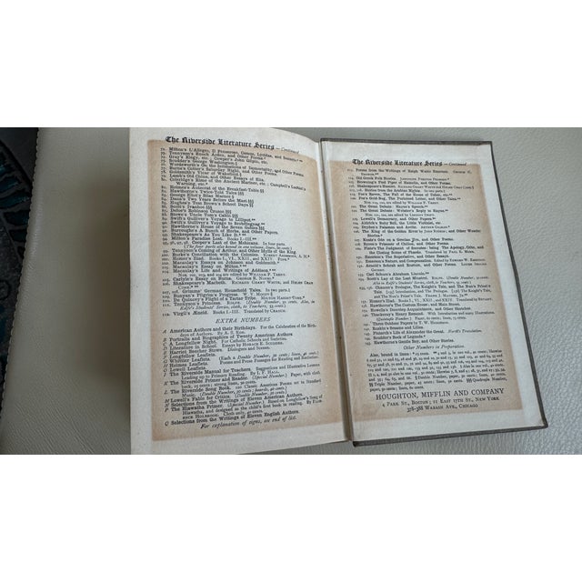 Antique Book Riverside Literature Series Edition: 1895 (Houghton, Mifflin & Co.) For Sale - Image 9 of 18