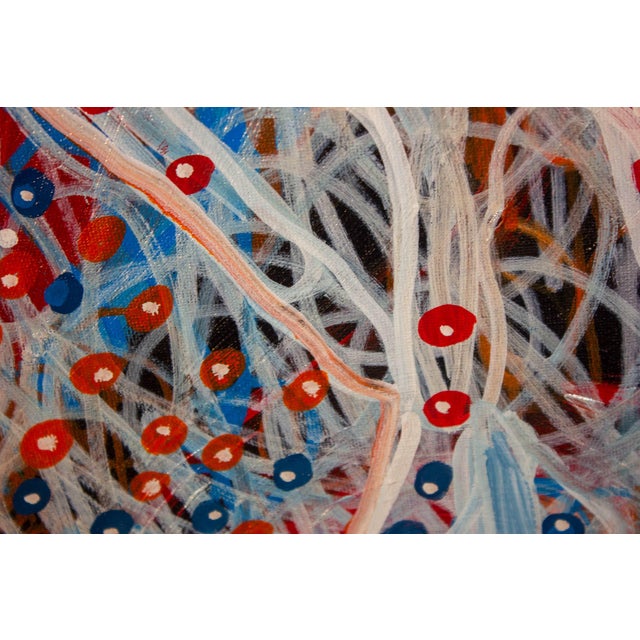 Contemporary “Dance of the Bird – Abstract Expressionism” 36 X 12 In., Oil Markers and Acrylics on Canvas (2021) For Sale - Image 3 of 7