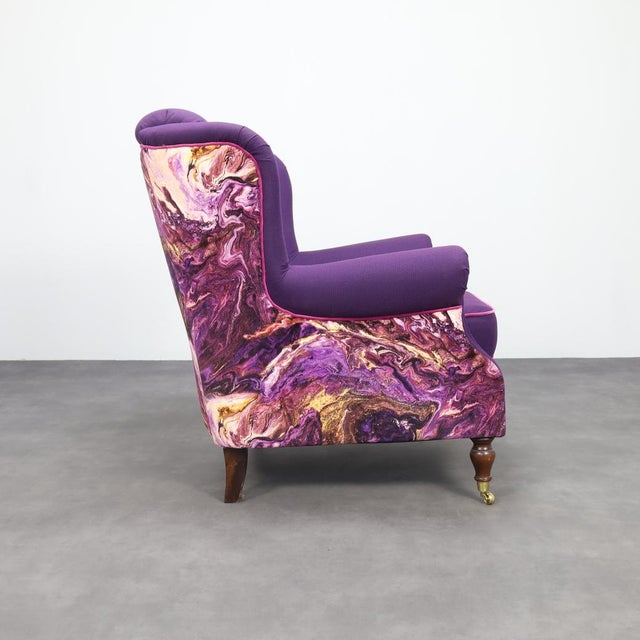 Classic Wing Chair in the style of Howard & Sons, 1960s For Sale - Image 3 of 11