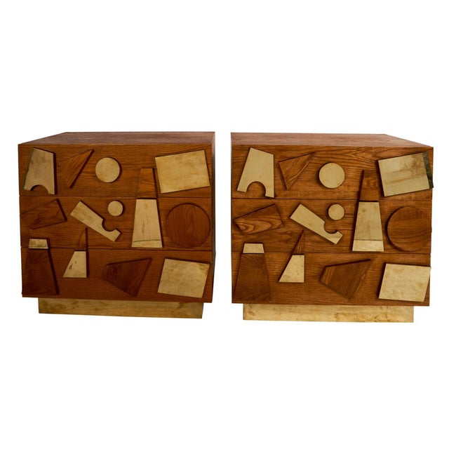 1980s Schumacher Italian Wood Dressers with Brass Accents - A Pair For Sale In New York - Image 6 of 6