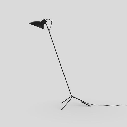 Vv cinquanta floor lamp design by vittoriano viganò this version is with black lacquered reflector and black frame. the vv...
