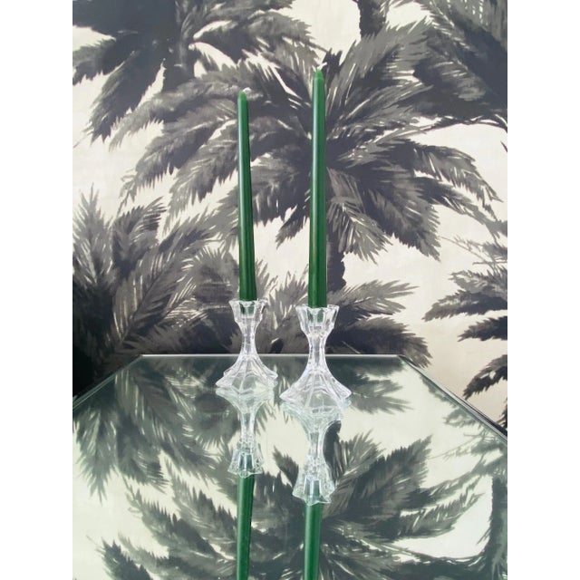 1970s Vintage Faceted Crystal Candleholders, 1970s - Set of 4 For Sale - Image 5 of 13