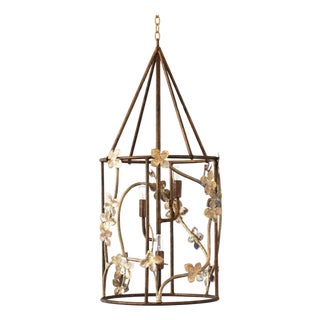 Tobacco Sakura Floral Lantern For Sale